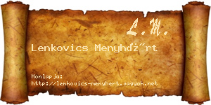 Lenkovics Menyhért névjegykártya